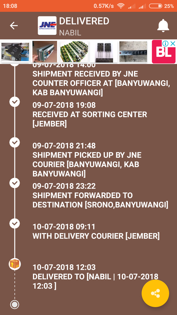 Buruknya system tracker resi ekspedisi bukalapak dan suport cs