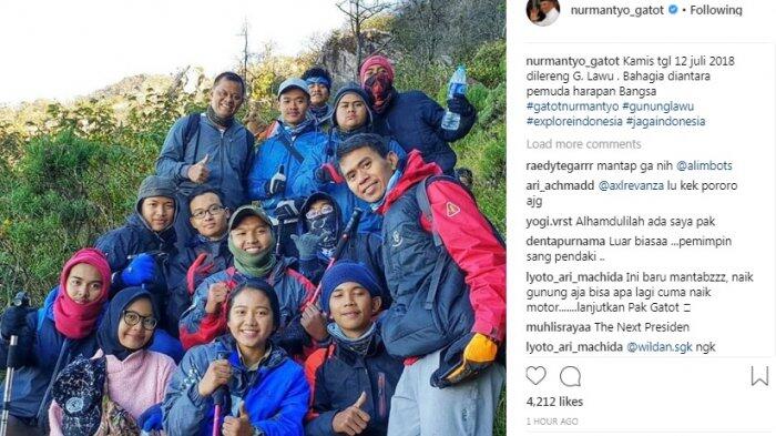 Gatot Nurmantyo Mendaki Gunung Lawu yang Mistis Jelang Jokowi Pilih Cawapresnya