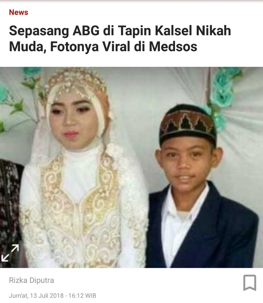 HEBOH! Pernikahan Dini di Tapin Kalimantan Selatan