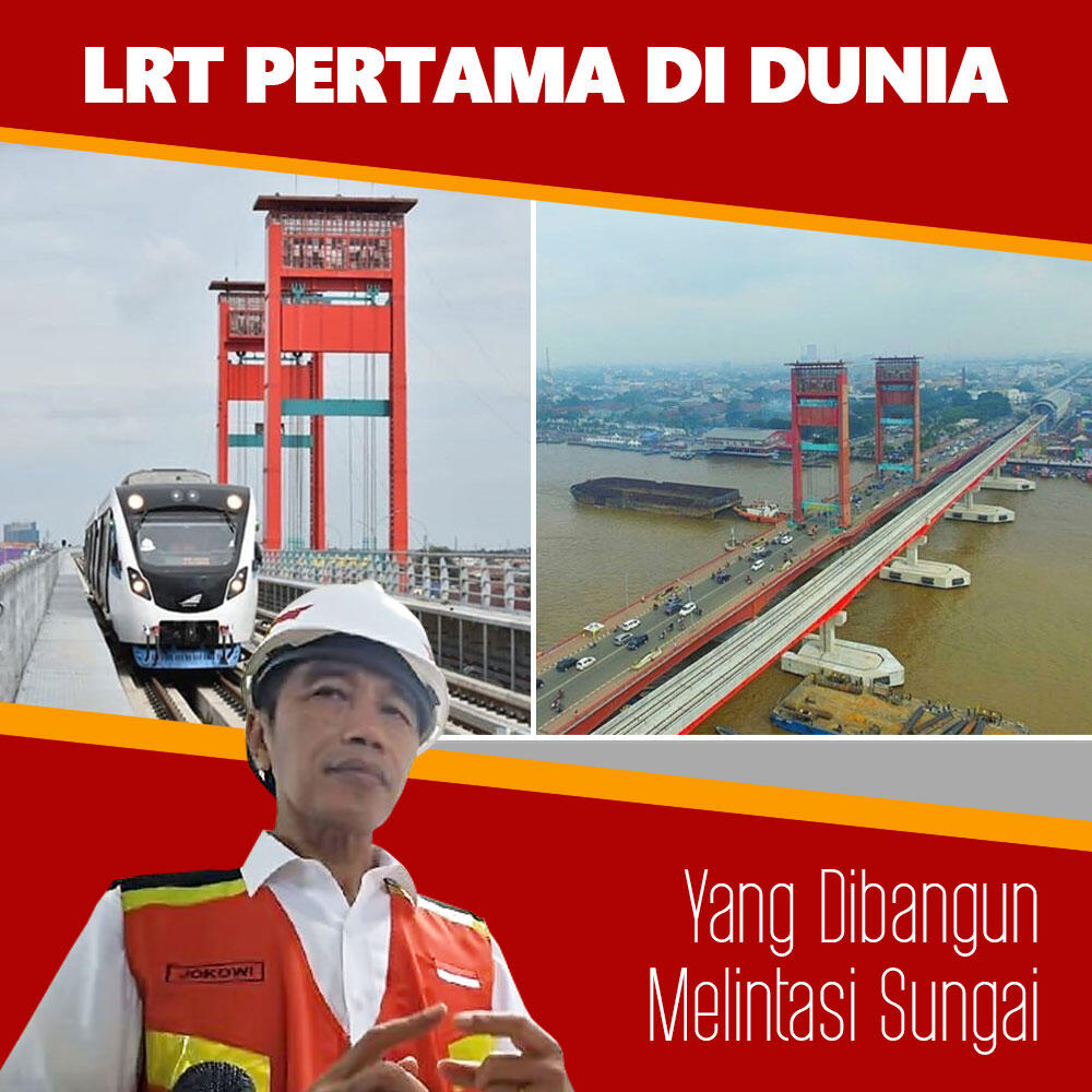 LRT Palembang, Pertama di Dunia Melintasi Sungai