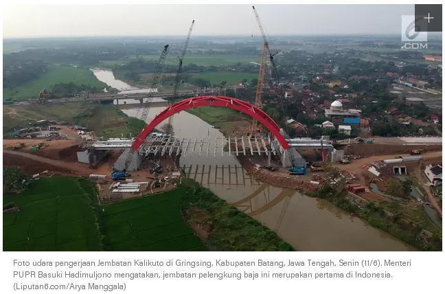 Jembatan Kalikuto Cetak Sejarah di RI