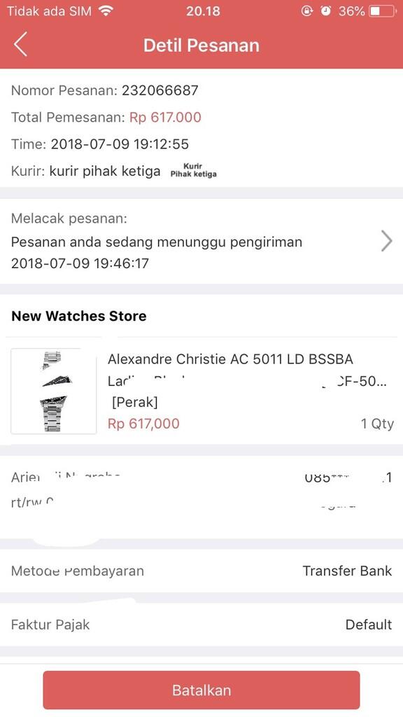 Kecewa dengan pengiriman jd.id