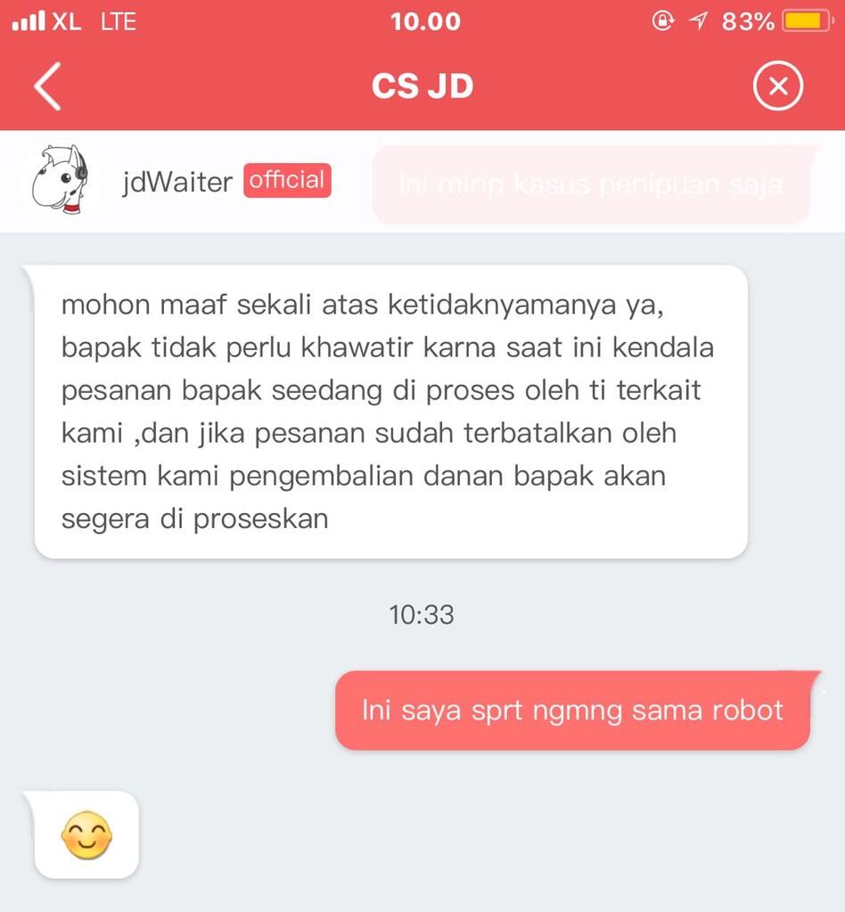 Pelayanan Mengecewakan JD ID