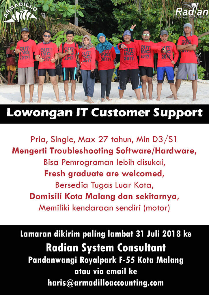 Lowongan Kerja IT Customer Support Kota Malang