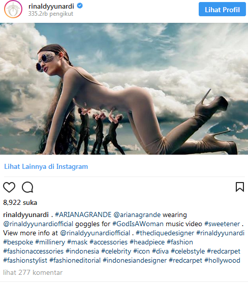 Berbau seksualitas ga masuk akal &amp; perancang Indonesia di lagu terbaru Ariana Grande