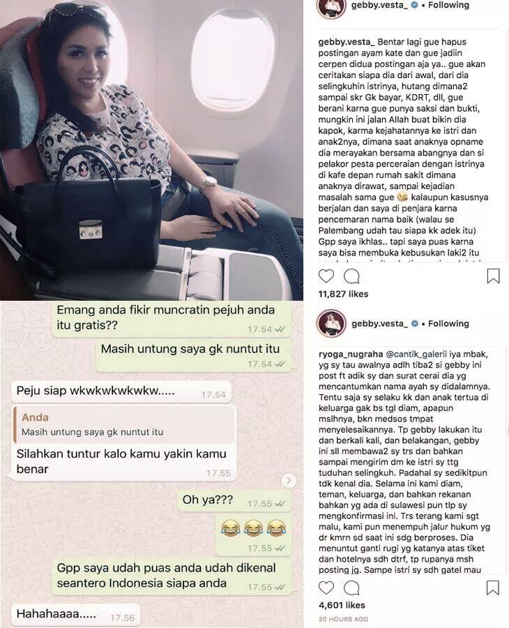 Bongkar Aib Digenjot Suami Orang, Gebby Vesta Ikhlas Masuk Penjara


