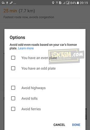 Empat Langkah Mudah Mengetahui Rute Ganjil Genap Di GMaps