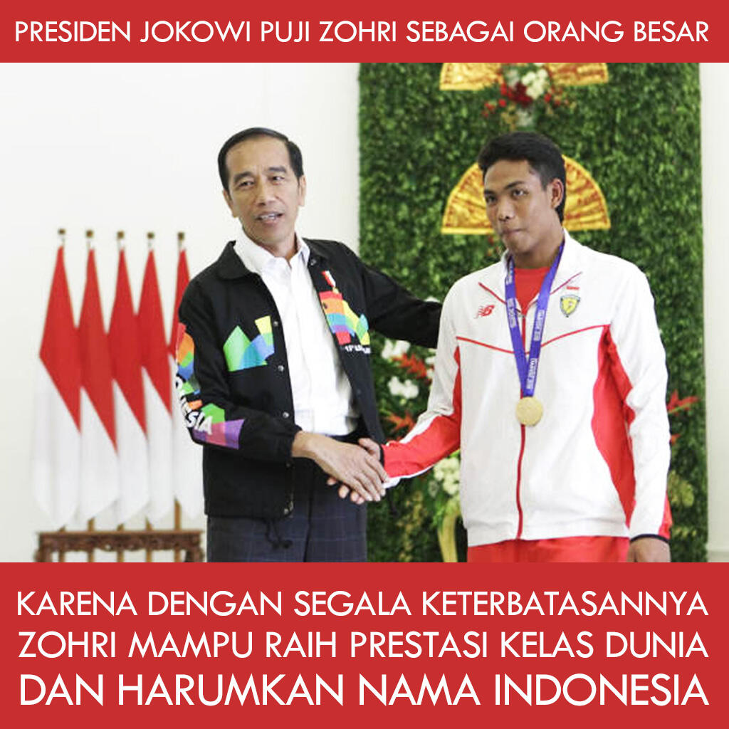 Lalu Muhammad Zohri Bertemu Jokowi Diajak Jalan Jalan Keliling