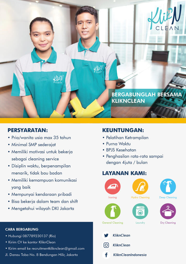 Loker Cleaning Service Madiun Terbaru - Lowongan Kerja Sebagai Cleaning Service April 2021 ...