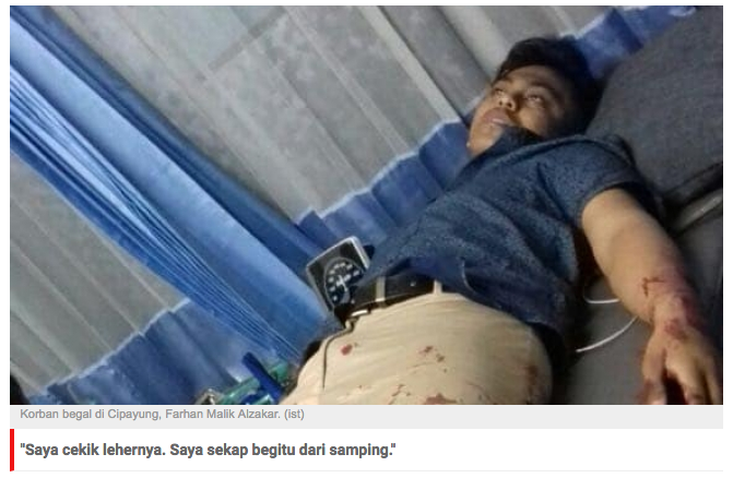 Cerita Farhan Seorang Diri Lawan 11 Begal di Atas Jembatan