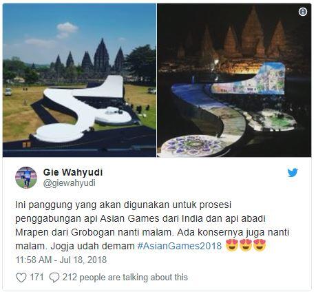 Melihat Panggung Tempat Penggabungan Api Asian Games, Sederhana tapi Megah
