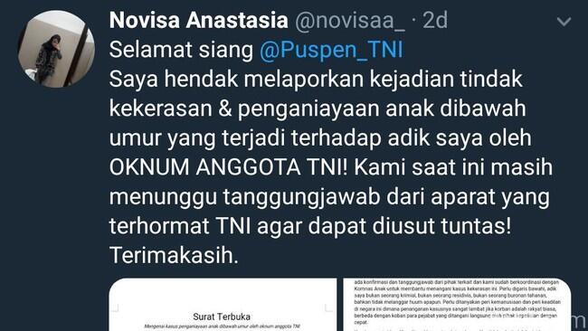 Viral Surat Terbuka Penganiayaan Diduga oleh Oknum TNI di Semarang