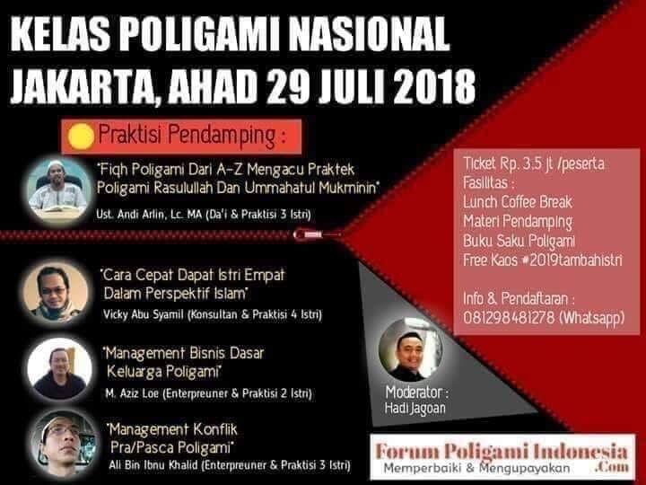 Viral Kelas Poligami Nasional, Dapat Kaus #2019tambahistri