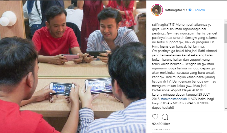 &#91;Hot Issue&#93; Raffi Ahmad membuka audisi buat team E-Sports doi !!! 