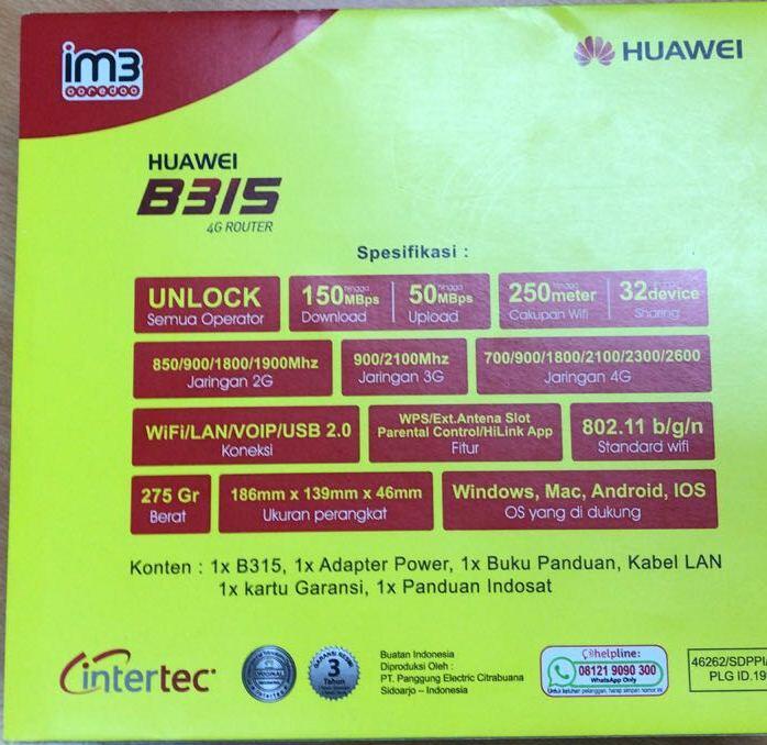 &#91;REVIEW&#93; Huawei HOME B315S UNLOCK 4G Bundle Indosat UNLIMITED Internet 1 TAHUN