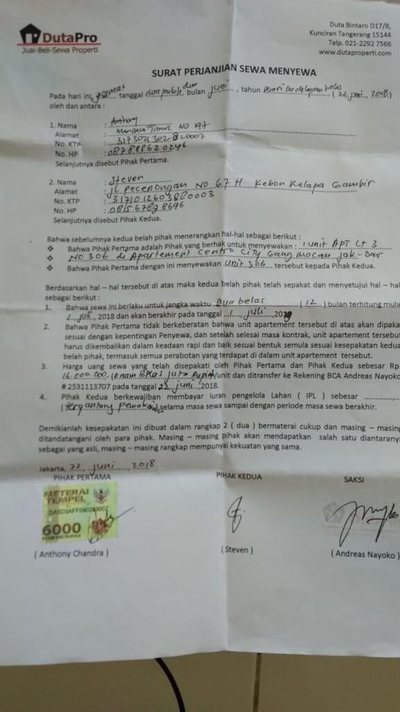 Anthony Chandra si Penipu - rek bca 3731169282