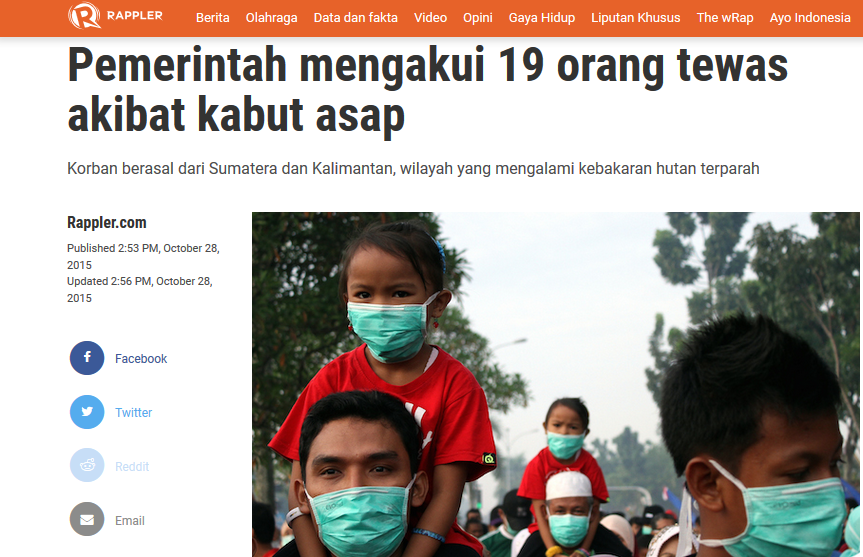 Jelang Asian Games 2018, Palembang Darurat Kabut Asap