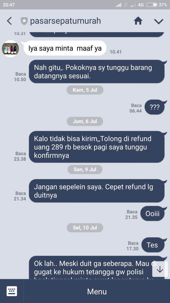 PENIPU Jaya Wibowo George akun instagram pasarsepatumurah 