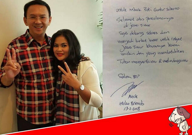Melalui Secarik Kertas, Ahok Tulis Dukungan Jokowi Dua Periode