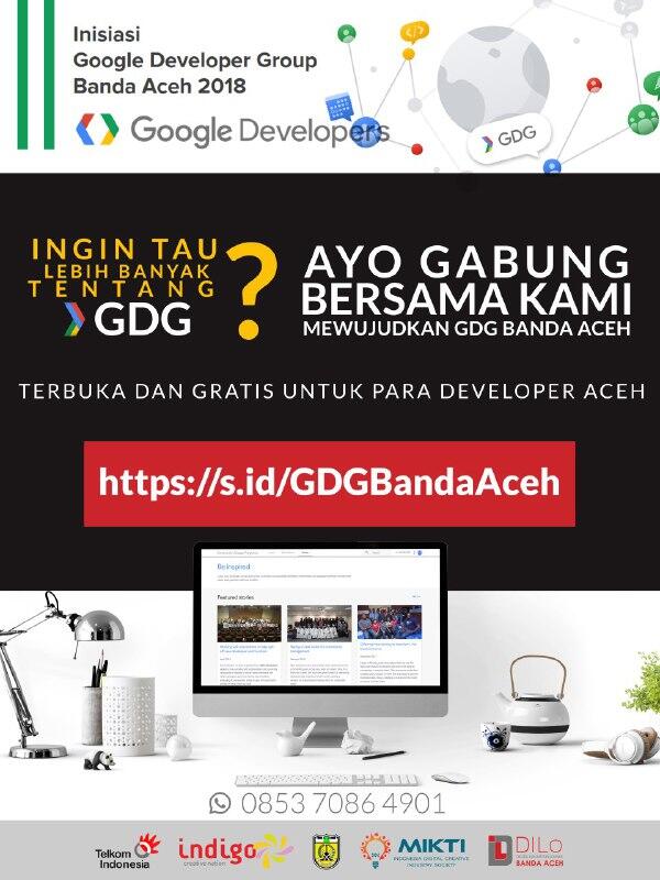 &#91;event&#93;Yuk Join dan Berpartisipasi di event GDG DILo Banda Aceh. 