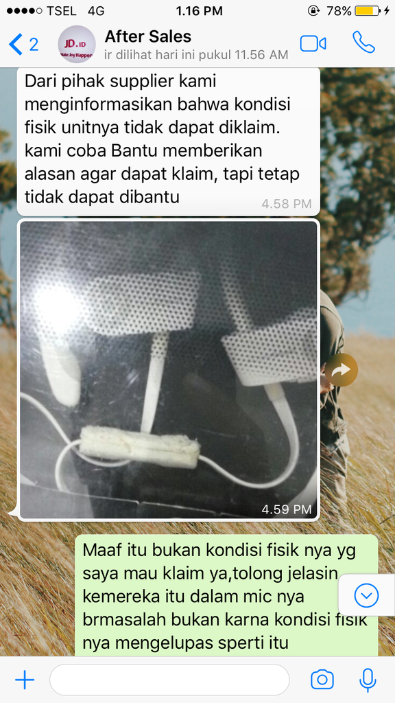 Pengalaman buruk tetang Claim garansi di JD.ID Hanya Klausula semata.