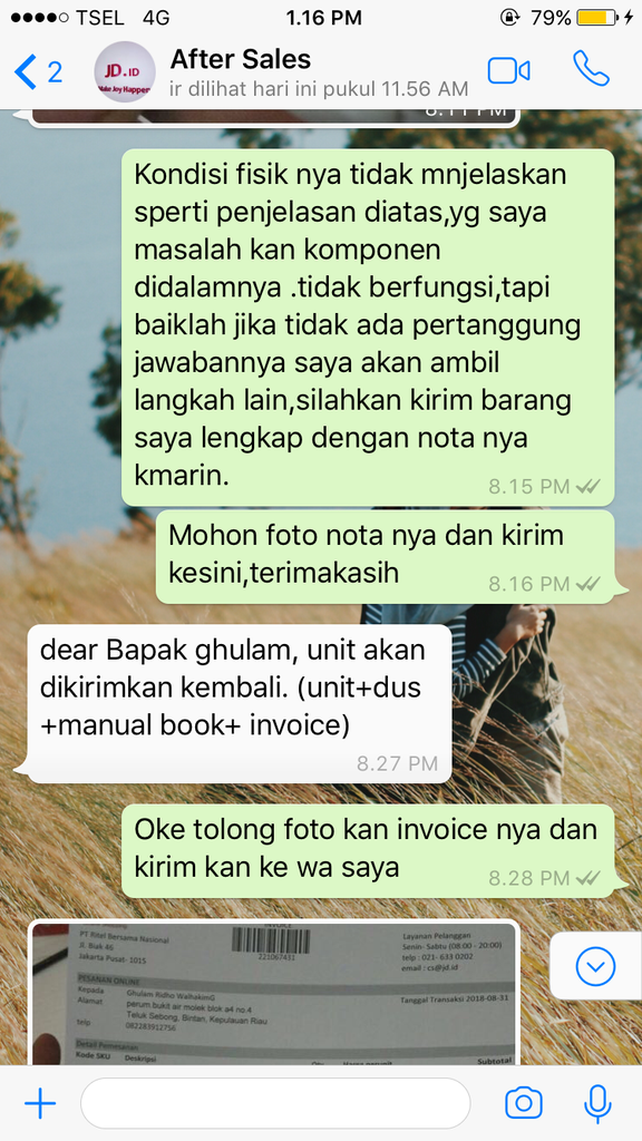 Pengalaman buruk tetang Claim garansi di JD.ID Hanya Klausula semata.