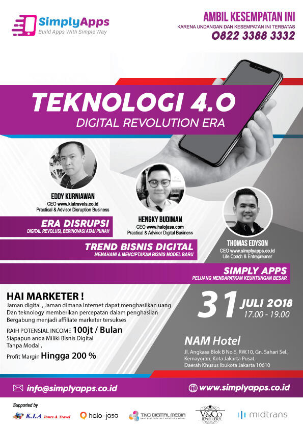 JoinUs @SimplyApps Reseller dptkan Profit 1,3JT 1x transaksi dgn potensi ratusan juta