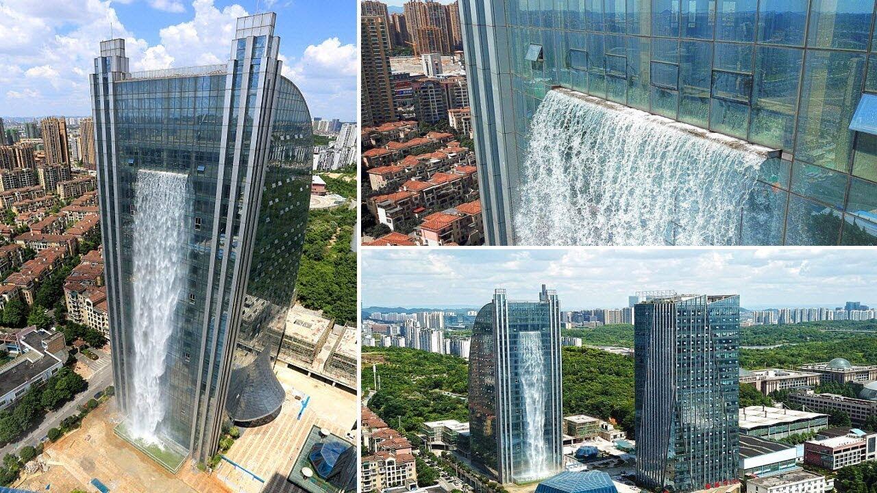 Keren , Air Terjun Di Gedung Pencakar Langit