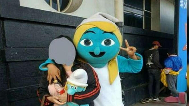 Di Balik Badut Smurf ‘Si Peremas’ Ternyata Anak di Bawah Umur