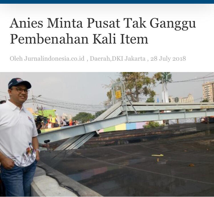 Sandiaga: Keterlibatan Pemerintah Pusat di Kali Sentiong Adalah Kolaborasi