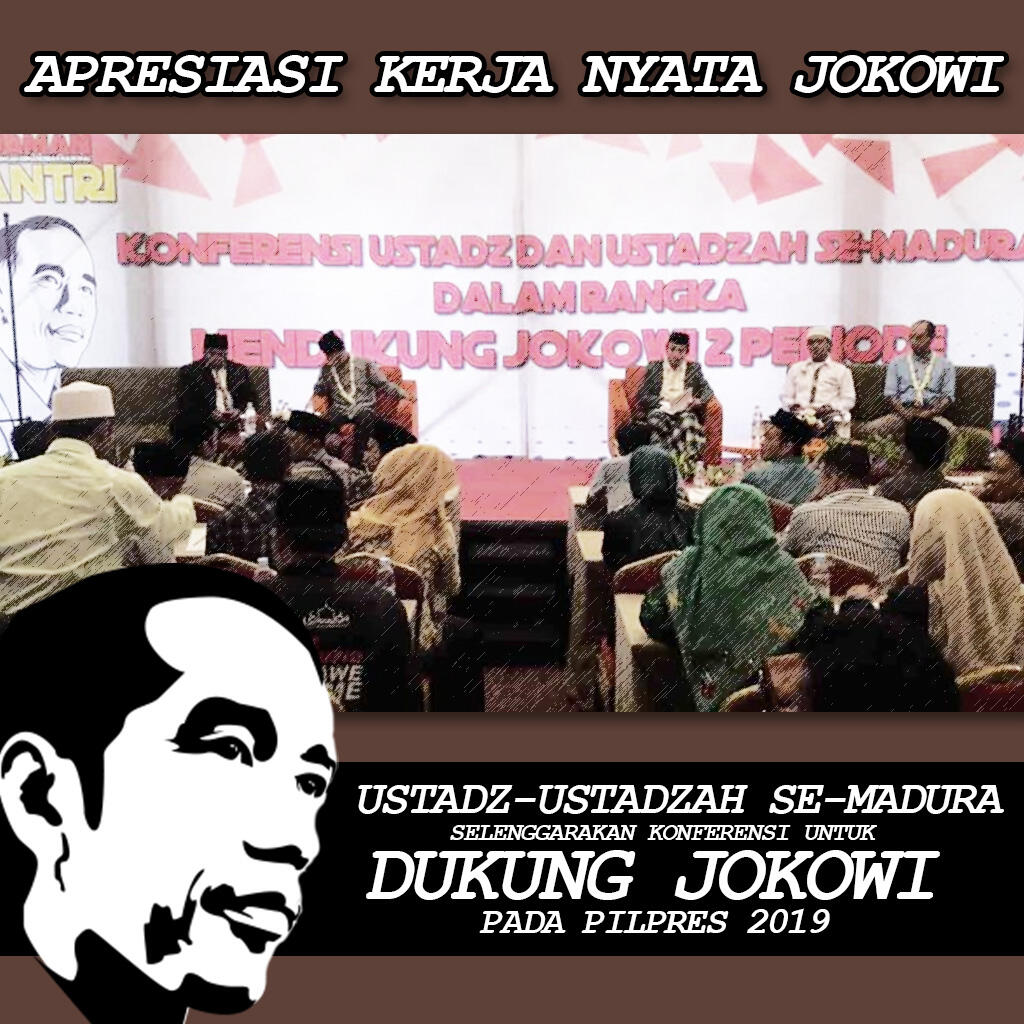 Ustaz-Ustazah se-Madura Konferensi Dukung Jokowi Dua Periode