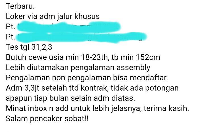 Ketika Para Calo Menawarkan Pekerjaan Bak Jual Barang