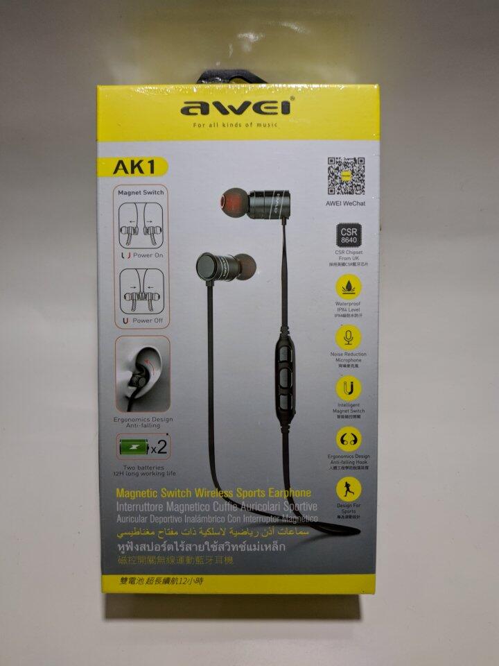 &#91;Review&#93; Awei Earphone Bluetooth Sport Magnetic dengan Microphone - AK1