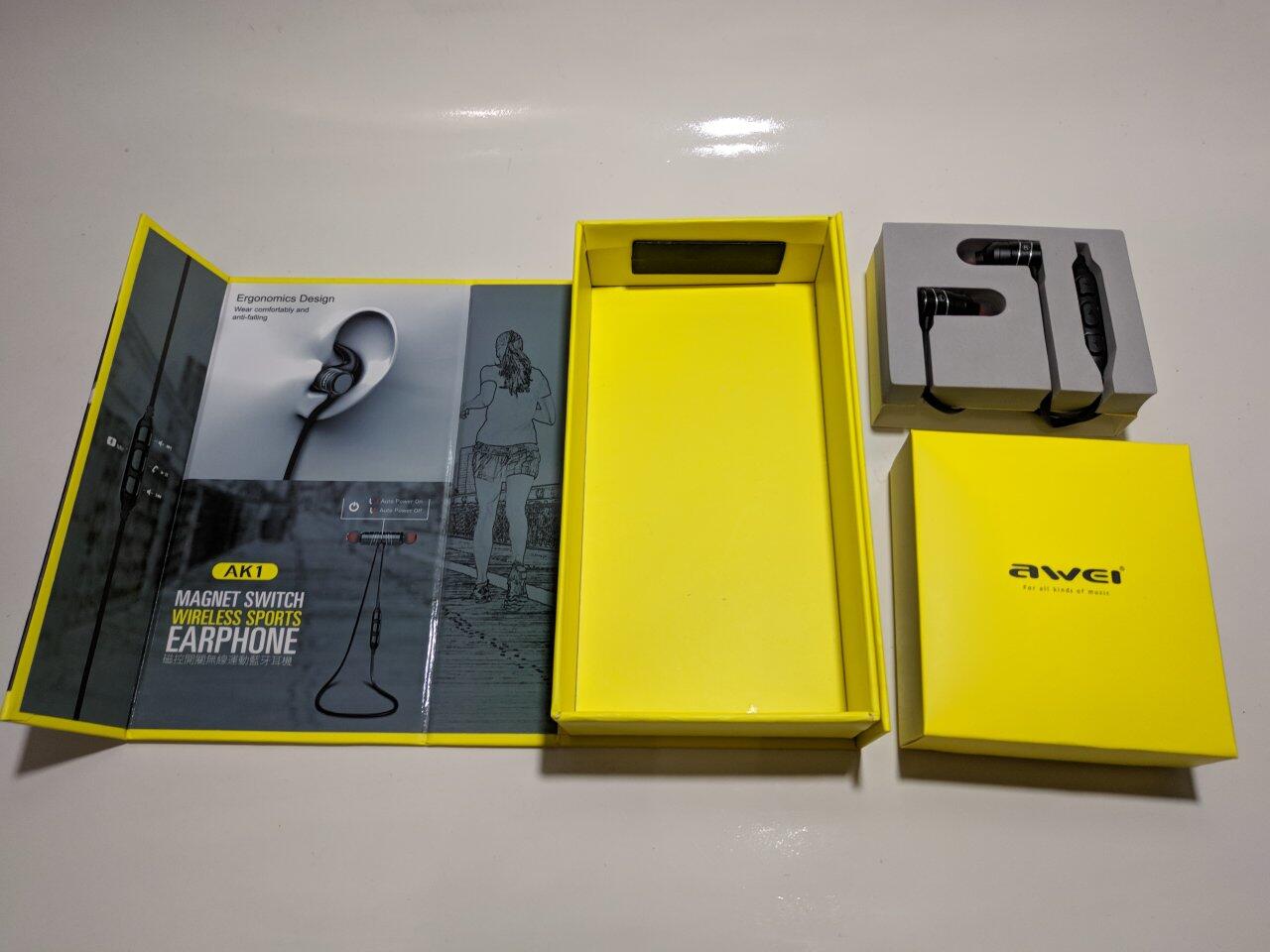 &#91;Review&#93; Awei Earphone Bluetooth Sport Magnetic dengan Microphone - AK1