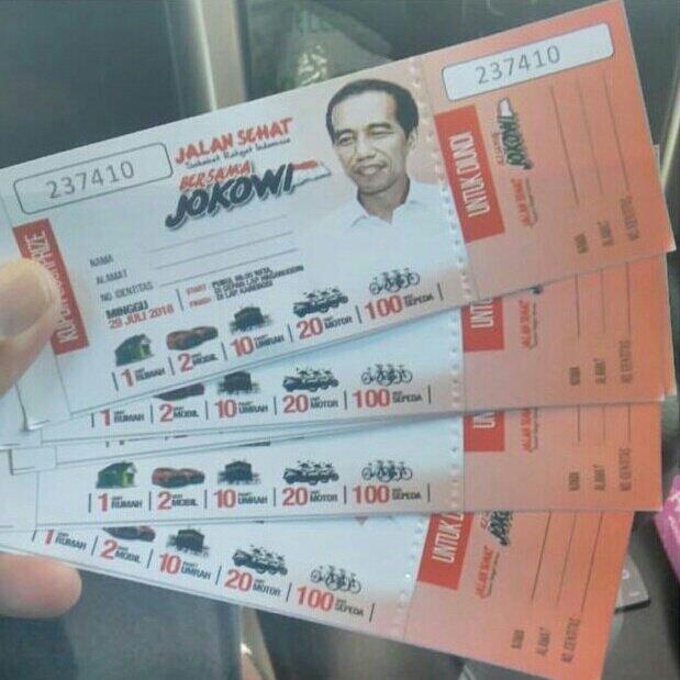 Kupon Tidak Diundi, Peserta Jalan Sehat Bersama Jokowi Kecewa 