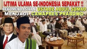 Menarik Gan !! Abdul Somad Di Rayu Jadi Cawapres Prabowo.