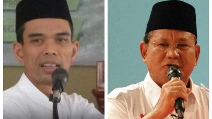Menarik Gan !! Abdul Somad Di Rayu Jadi Cawapres Prabowo.