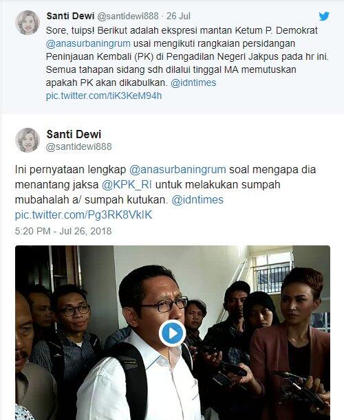 Lagi, Anas Urbaningrum Tantang Jaksa Lakukan Sumpah Kutukan