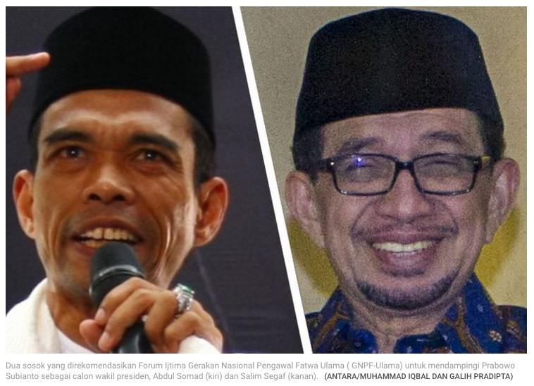 PDI-P: Apa Prabowo dan Ustaz Abdul Somad atau Salim Segaf Kuat Hadapi Jokowi?