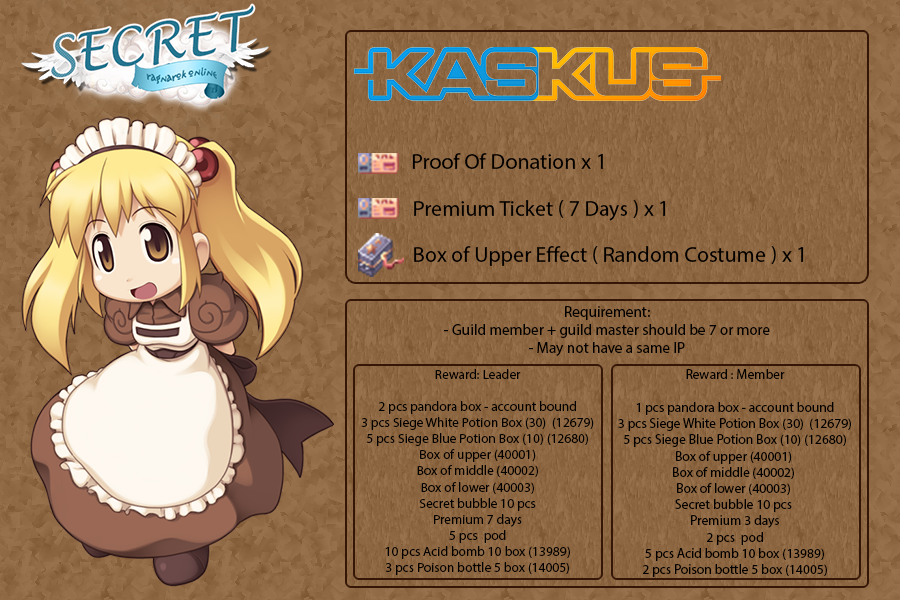 Secret Ragnarok Online | Private Server | 175/60 | MVP Disable