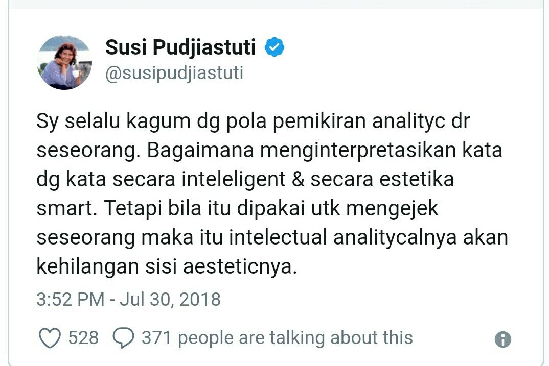 Rocky Gerung Sebut Kuis Ikan Jokowi Pembodohan, Menteri Susi Bilang Kepandaian Pandir