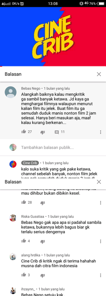 Viral lagi! CINE CRIB, kritikus film yang GAK suka dikritik