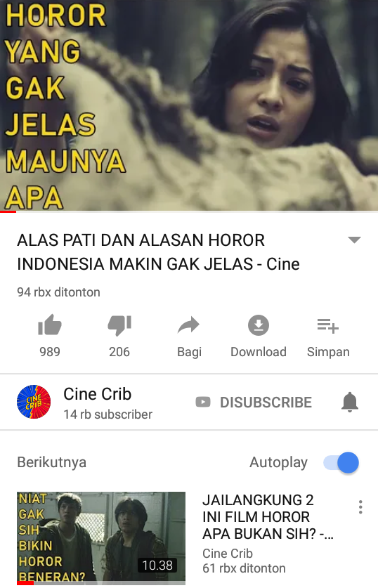 Viral lagi! CINE CRIB, kritikus film yang GAK suka dikritik
