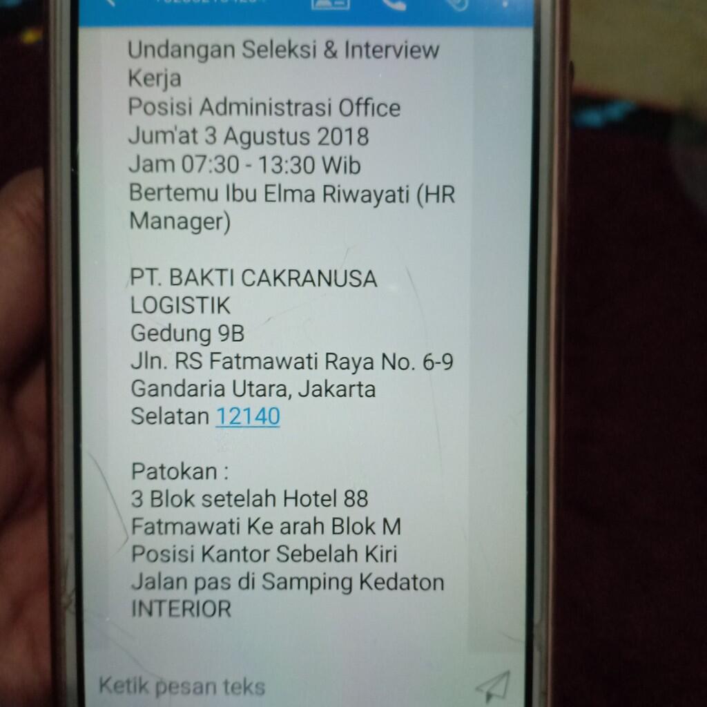 Interview PT BAKTI CAKRANUSA LOGISTIK