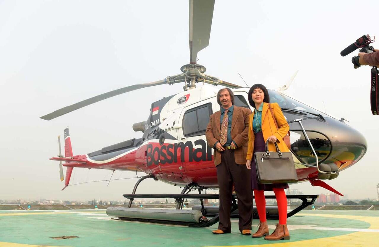 Reza Rahadian dan BCL Di Helikopter Bossman