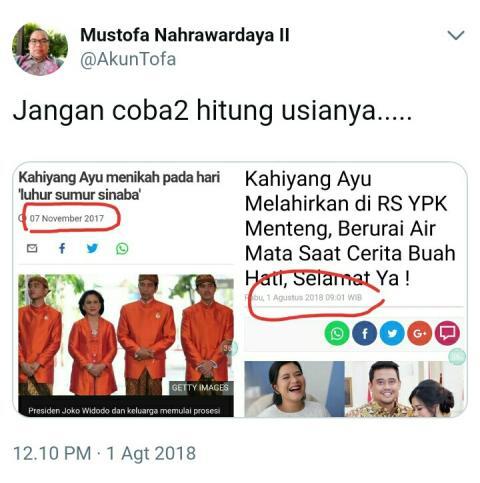 Cucu Jokowi Lahir Belum Genap 9 Bulan, Udah Di Kepoin Mustofa Nahra