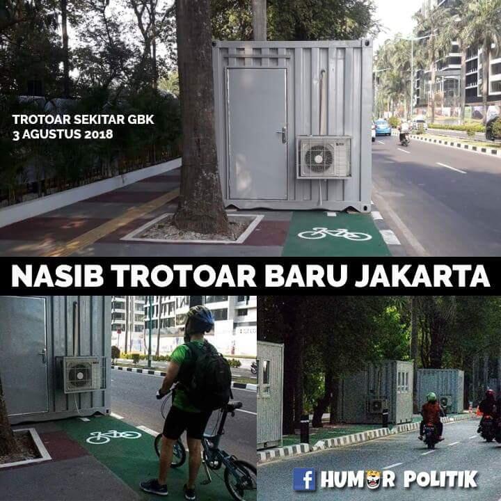 Setelah Tiang, Kontainer di Jalur Sepeda Jakarta Ini Kini Jadi Sorotan