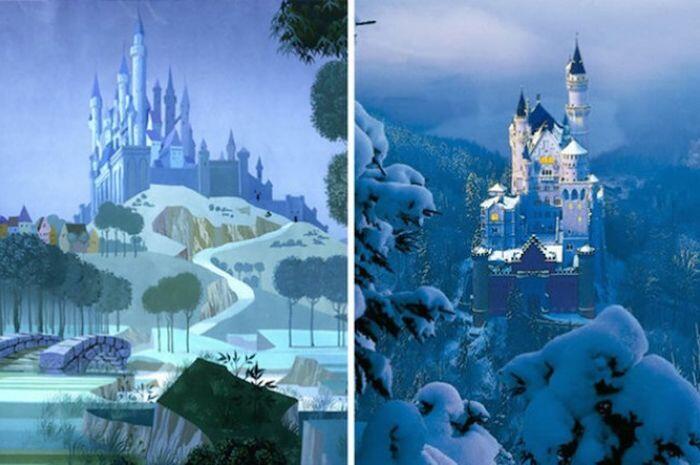 Lokasi di dunia nyata yang mirip dengan lokasi di film animasi disney