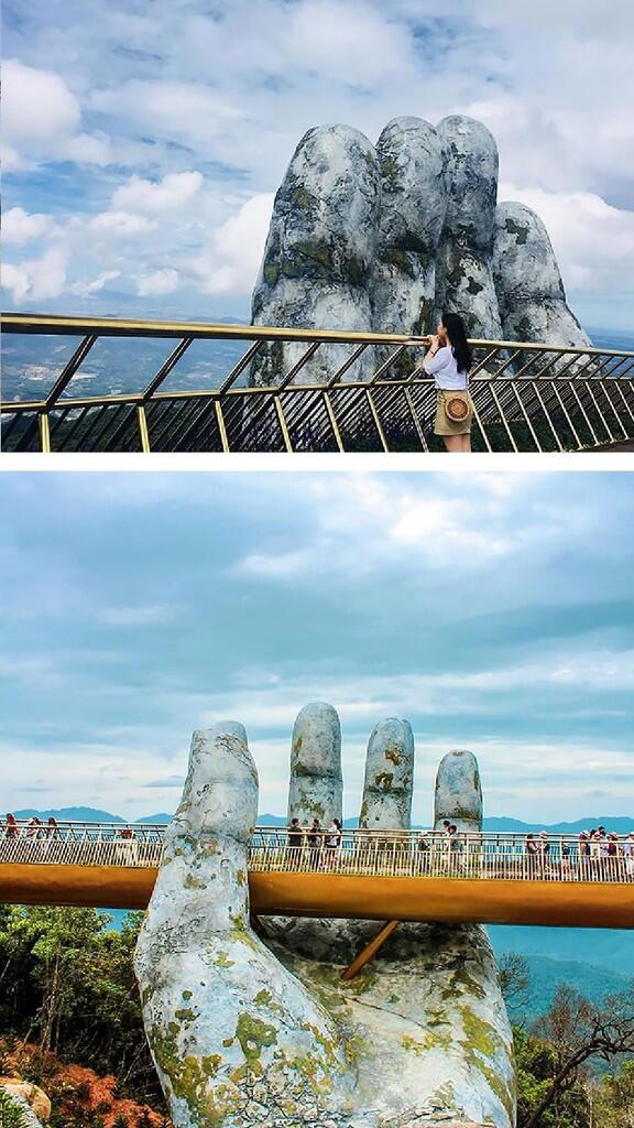 Mari Berpegangan Pada &quot;Dua Tangan Raksasa&quot; The Golden Bridge dari Vietnam