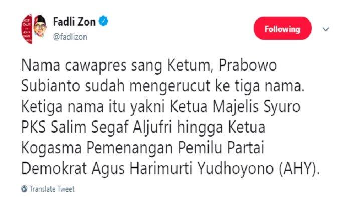 Soal Cawapres, Andi Arief Minta Pendukung UAS dan Salim Segaf Tak Menyerang AHY